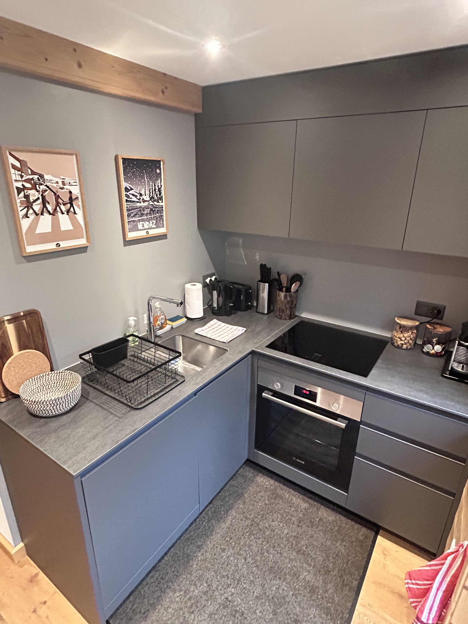 Aménagement et Décoration de chalet - Chambre à coucher - Teintes terracotta